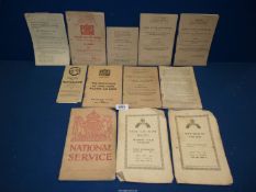 A quantity of Civil Defence War Time public information leaflets 1939,