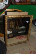 A wall Mirror with gilt frame decorated with oak leaves and acorns, 24'' x 20''.