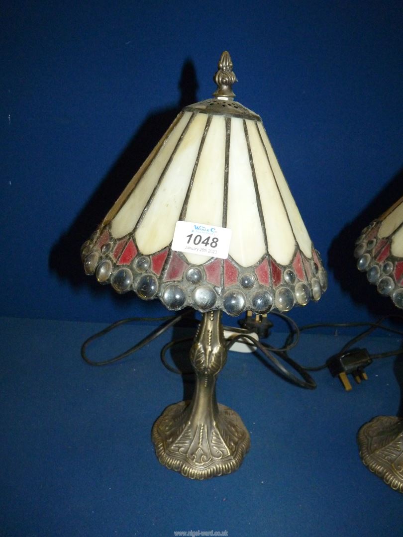 A pair of Tiffany style table Lamps. - Image 2 of 3