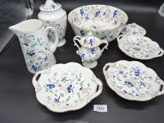 A quantity of Coalport Pageant china to include; a large bowl, lidded urn,