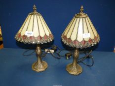 A pair of Tiffany style table Lamps.