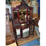 A most attractive dark Mahogany Chiffonier/Credenza having a bow fronted glass door to the base and