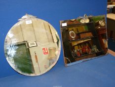 Two Art Deco style wall mirrors,