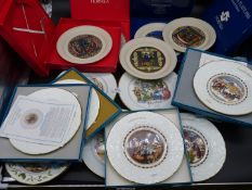 A quantity of boxed Christmas plates including Coalport, Royal Worcester etc.