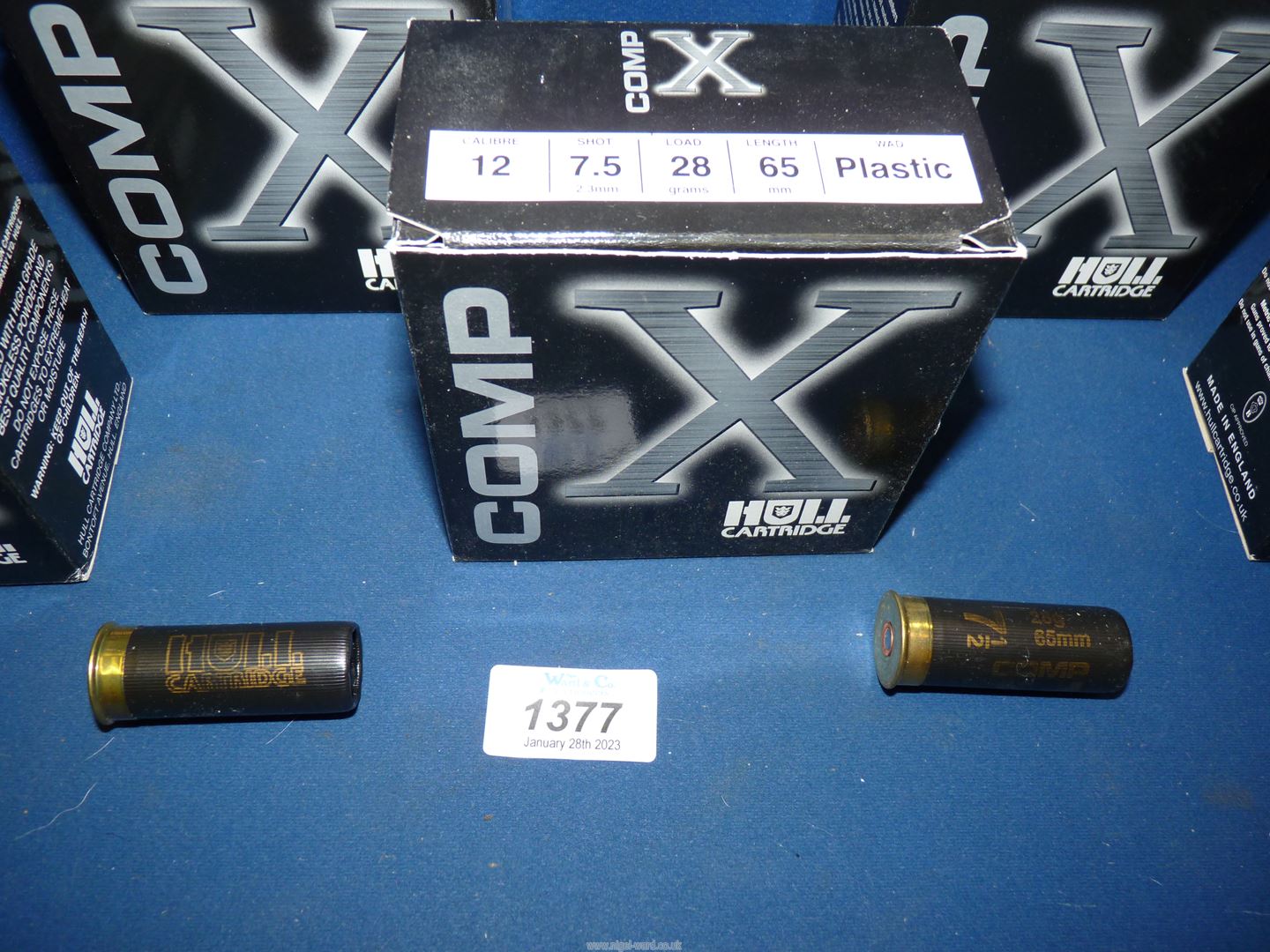 Six boxes of Comp X, 12 bore shotgun cartridges (approx. 150). - Image 2 of 2