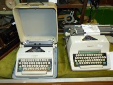 Two Olympia Typewriters, one being 'Monica'.