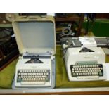 Two Olympia Typewriters, one being 'Monica'.