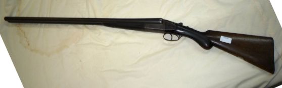A Double Barrelled Box-lock side by side, non-ejector, 12 gauge Shotgun by "G.E.