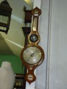 A banjo Barometer/thermometer by J. Weare, Wincanton, a/f.