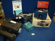 A Reflecta Diamator 35mm Slide Projector, a Boots Colormaster 2x2 Slide Projector,