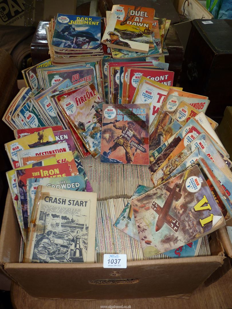 A large quantity of 1950's "Picture Library" War comics.