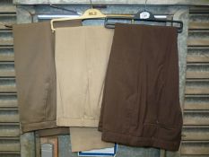 Three pairs of gents trousers including two by Brook Taverner,