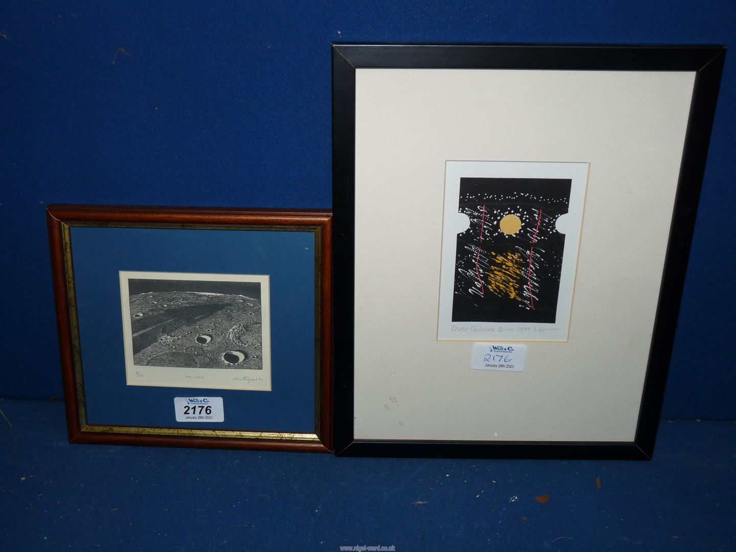 A framed and mounted limited edition Etching no 7/25 titled 'Eclipse' by Jim Westergard,