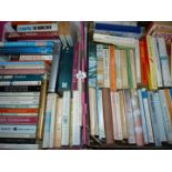Two boxes of novels including some by Thomas Keneally, David Lodge, Salman Rushdie,