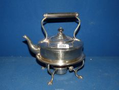 A silver plated E.P.N.S. spirit kettle marked 'H & H', 4 gill.