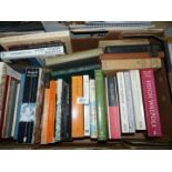 A box of books including 'Wilfred the Singer', 'The Danakil Diary',