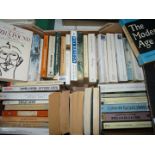 A box of paperback novels including Bill Bryson, Henry Williamson, Germaine Greer,