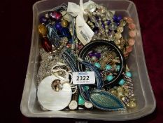 A quantity of mixed costume jewellery including piereced earrings,