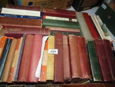 A box of books including 'The Spanish Gypsy',