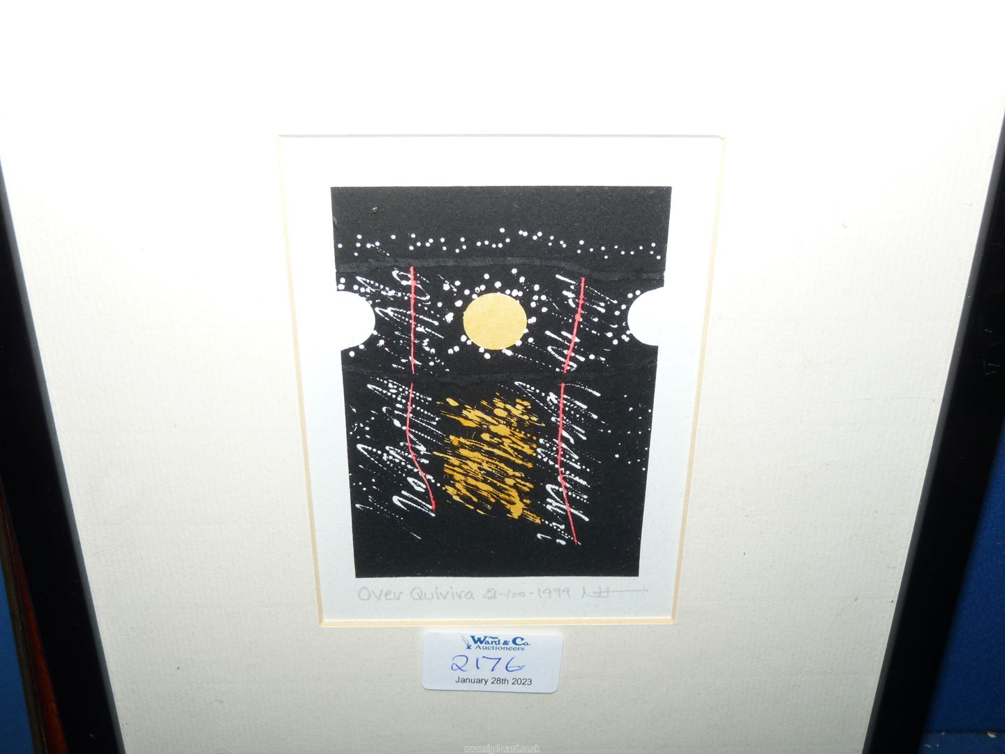 A framed and mounted limited edition Etching no 7/25 titled 'Eclipse' by Jim Westergard, - Image 3 of 3