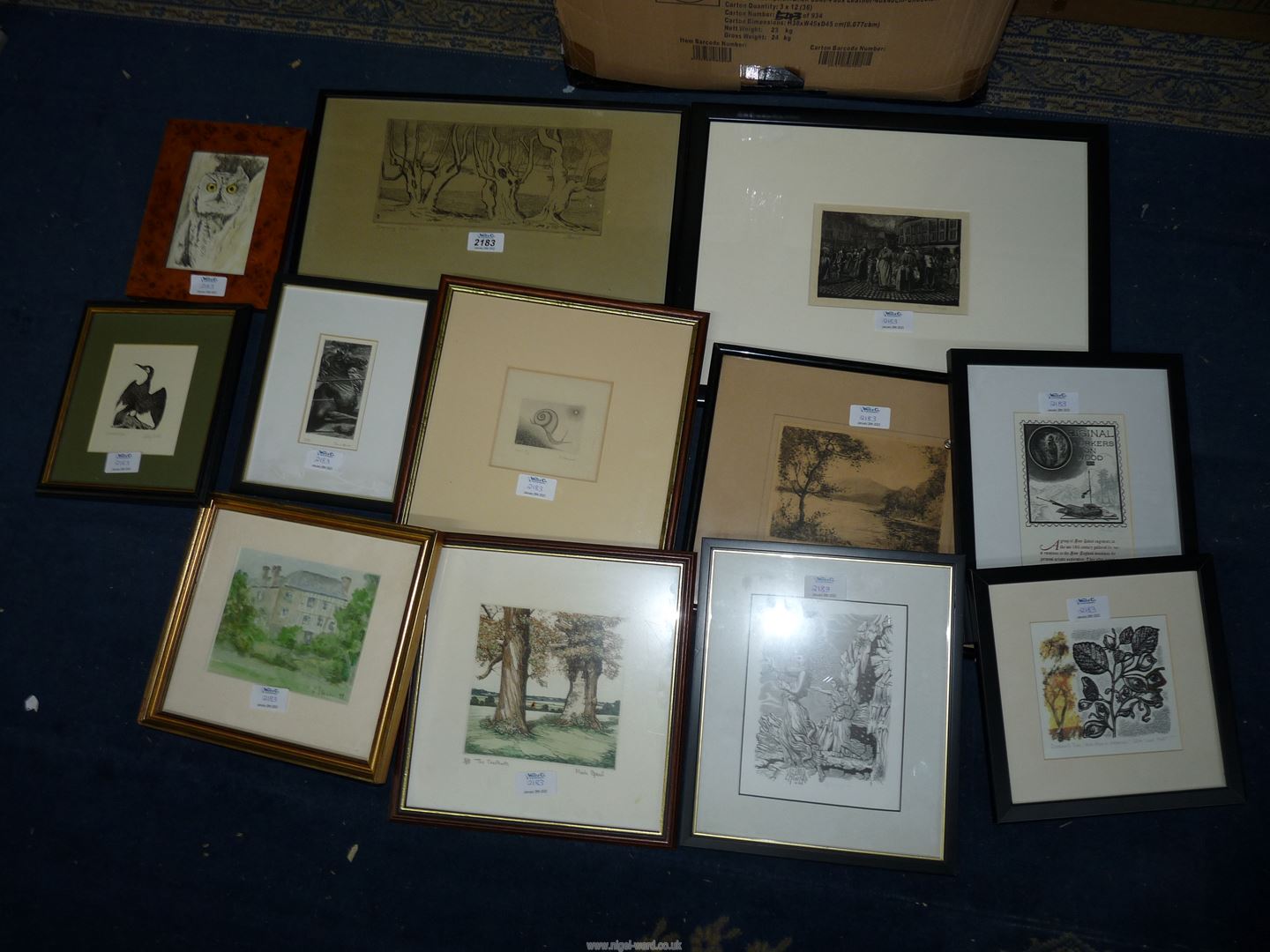 A quantity of Etchings to include 'Dancing Partners' no 4/7 by J.