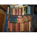 Two boxes of books including Rudyard Kipling, H.G Wells, D.H Lawrence etc.