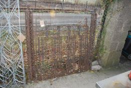 Wrought iron drive gates (41" wide x 45" high x 2') with two posts.