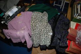Vintage ladies clothing to include Emanuel Ungaro velvet edged jacket,