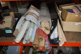 A quantity of wallpaper including Laura Ashley, Designers Guild, rugs etc.