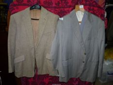 Two gents jackets, one being grey herringbone by Maurice Sedwell a/f.