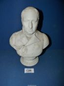 A sculpted stone Bust of a gentleman, signed to rear Toyatier 1827?", 9 1/8'' tall x 6 7/8'' wide.