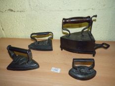 A group of four Irons including Clarke No.