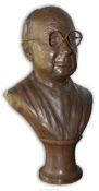 A well-sculpted composition Bust of Lord Peter Rees,