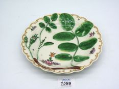 A rare and collectible Worcester First Period Blind Earl pattern dish, c.