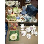 A large quantity of china and glass to include; Royal Crown Derby 'Derby Posies',