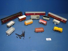 A small quantity of Hornby Dublo trucks and coaches.