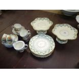 A circa 1870 Minton part dessert service in Forget-Me-Not pattern (no:C4228) to include;