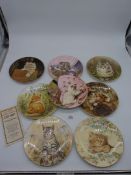 A collection of 8 Royal Worcester 'The Hamilton Collection - Kitten Classics' display plates,