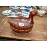 A Portmeirion pottery Duck on nest with ducklings, marked 'Susan Williams Ellis 1975'.