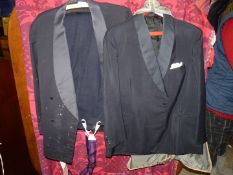 A Maurice Sedwell black doubled breasted dinner jacket a/f.