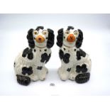 A good pair of Staffordshire spaniels, c.