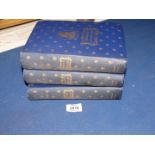 Three volumes of "Memoirs of Monsieur D'Artagnan Captain Lieutenant of The 1st Company of The Kings