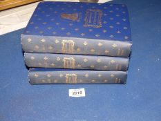 Three volumes of "Memoirs of Monsieur D'Artagnan Captain Lieutenant of The 1st Company of The Kings