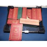 Seven volumes of Almanach De Gotha dating from 1896 to 1918 and a Whitaker's Almanack, dated 1946.