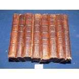 Eight leather bound volumes of "The Works of Alexander Pope" printed for J and P Knapton, H Lintoft,