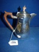 A small Silver coffee Pot having wooden handle and finial (a/f), Birmingham 1925,