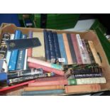 A box of books including The Breaking of Bumbo by Andrew Sinclair,