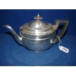 A Silver Teapot with Bakelite handle, London 1805, maker W.I.H., 531g including handle.
