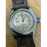 A 1940's Rolex Royal stainless steel cased Wristwatch with screw-down oyster crown,