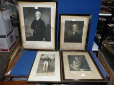Four framed Engravings to include; 'Lord Gnydir', 'The Right Honorable William Dundas',
